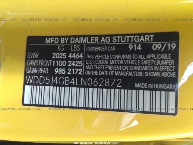 Photo 8 VIN: WDD5J4GB4LN062872 - MERCEDES-BENZ CLA 