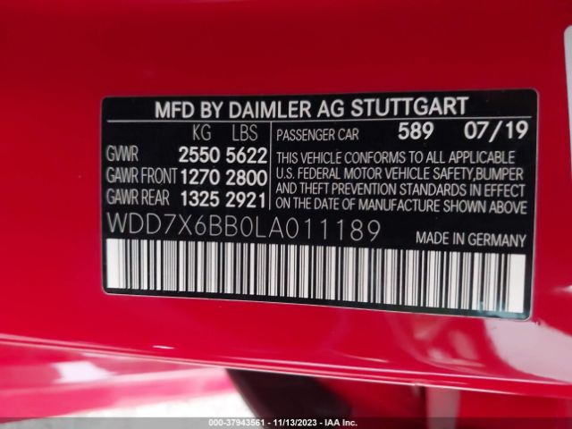 Photo 8 VIN: WDD7X6BB0LA011189 - MERCEDES-BENZ AMG GT 53 4-DOOR COUPE 