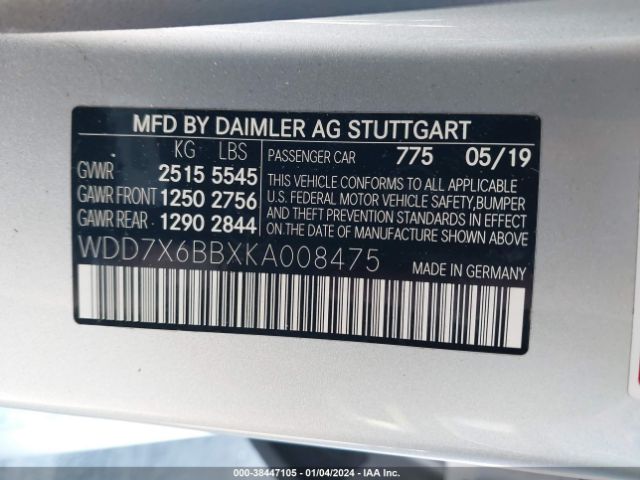 Photo 8 VIN: WDD7X6BBXKA008475 - MERCEDES-BENZ AMG GT 53 4-DOOR COUPE 