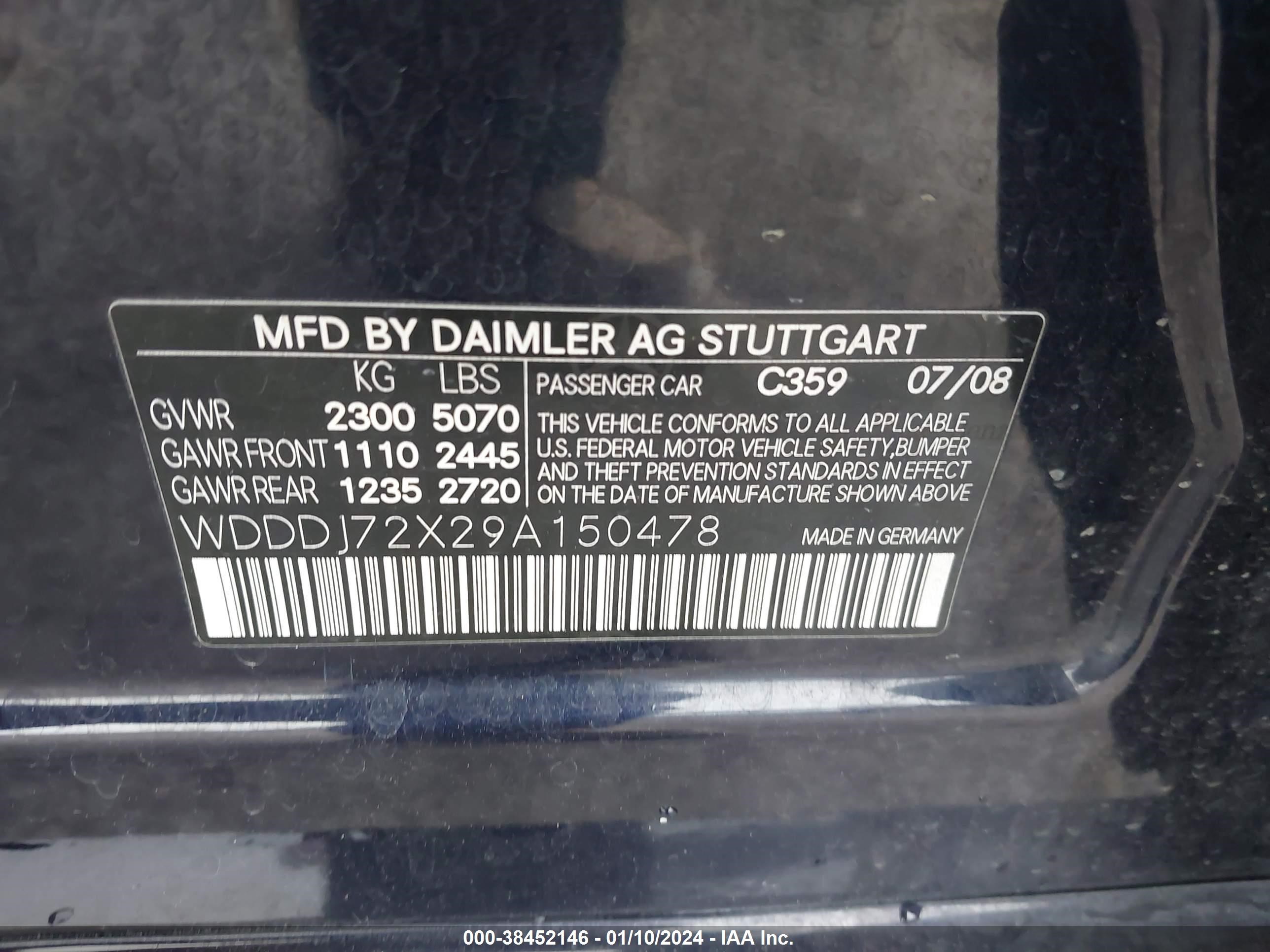 Photo 8 VIN: WDDDJ72X29A150478 - MERCEDES-BENZ CLS-KLASSE 