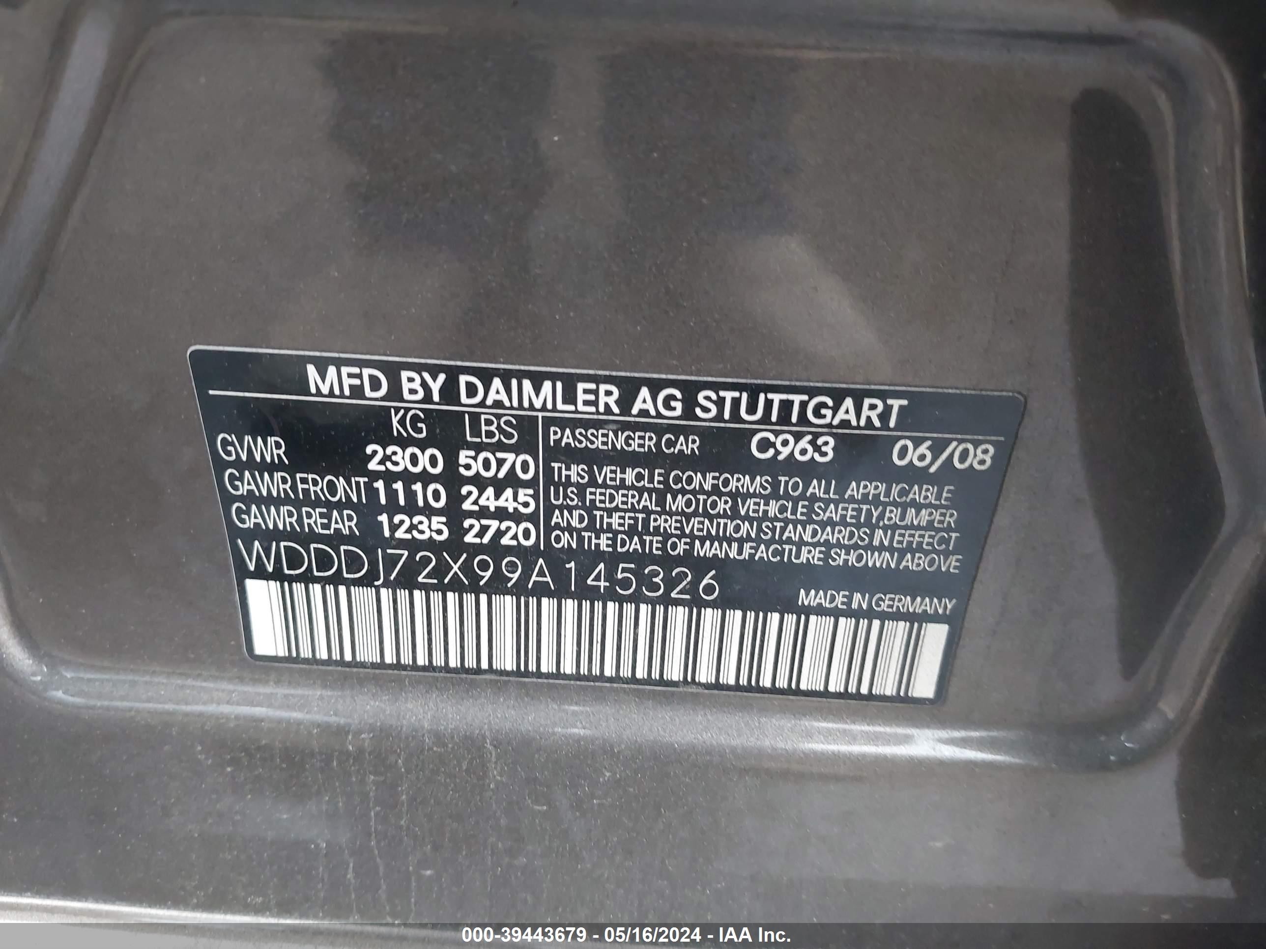 Photo 8 VIN: WDDDJ72X99A145326 - MERCEDES-BENZ CLS-KLASSE 