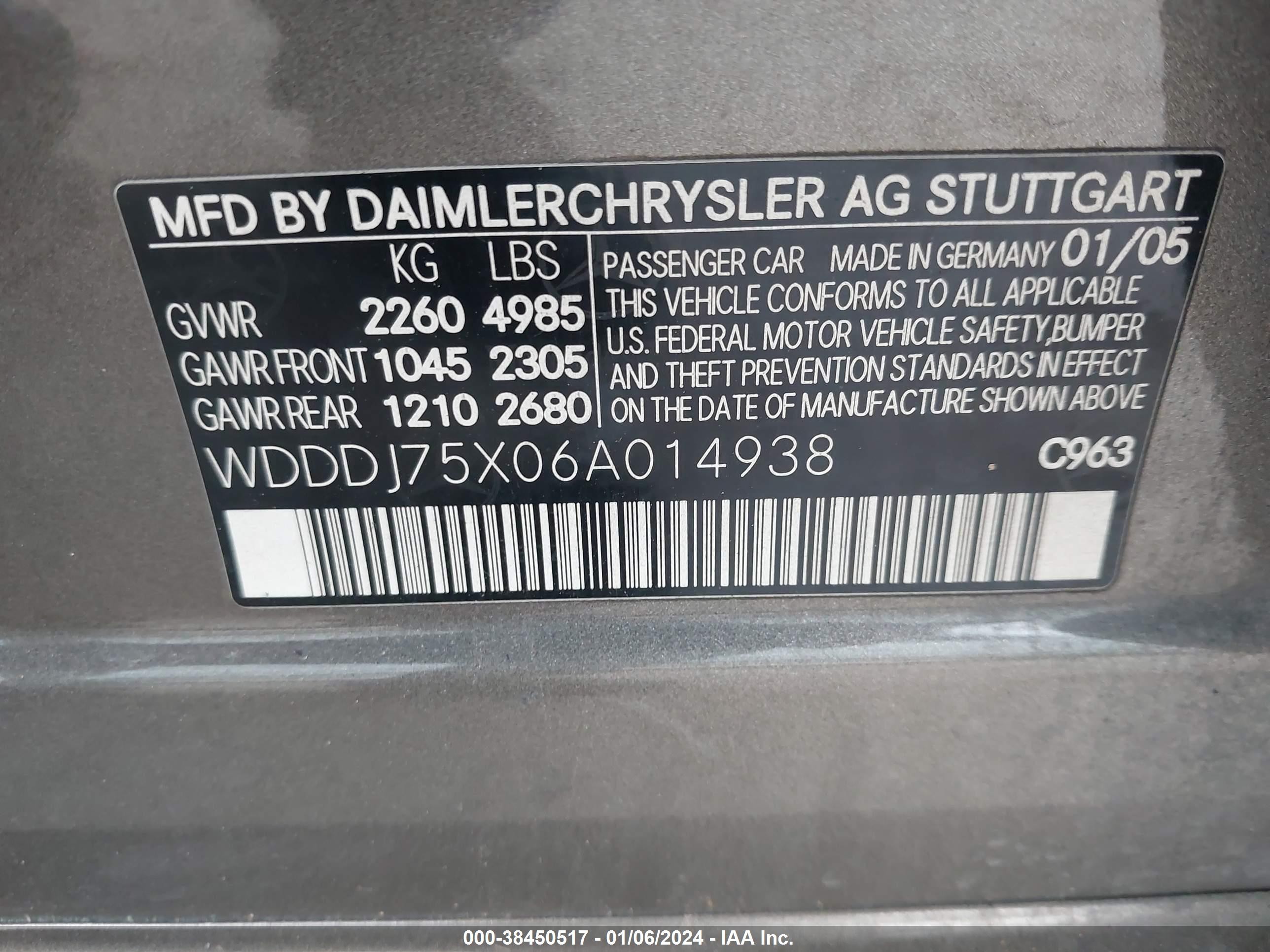 Photo 8 VIN: WDDDJ75X06A014938 - MERCEDES-BENZ CLS-KLASSE 