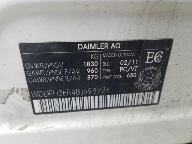 Photo 9 VIN: WDDFH3EB4BJ698274 - MERCEDES-BENZ B200 T 