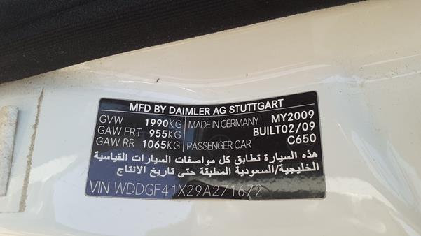 Photo 2 VIN: WDDGF41X29A271672 - MERCEDES-BENZ C200 