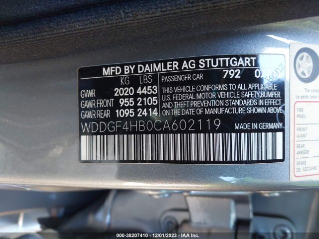 Photo 8 VIN: WDDGF4HB0CA602119 - MERCEDES-BENZ C 250 