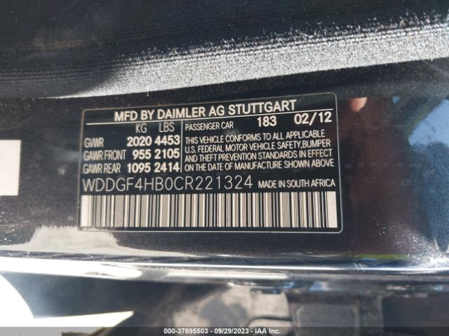 Photo 8 VIN: WDDGF4HB0CR221324 - MERCEDES-BENZ C 250 