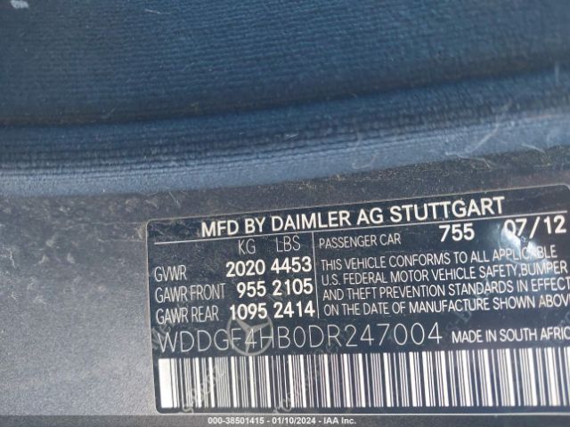 Photo 8 VIN: WDDGF4HB0DR247004 - MERCEDES-BENZ C 250 