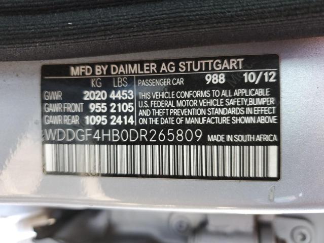 Photo 11 VIN: WDDGF4HB0DR265809 - MERCEDES-BENZ C-CLASS 