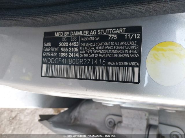 Photo 8 VIN: WDDGF4HB0DR271416 - MERCEDES-BENZ C 250 