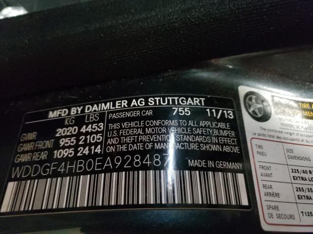 Photo 9 VIN: WDDGF4HB0EA928487 - MERCEDES-BENZ C 250 