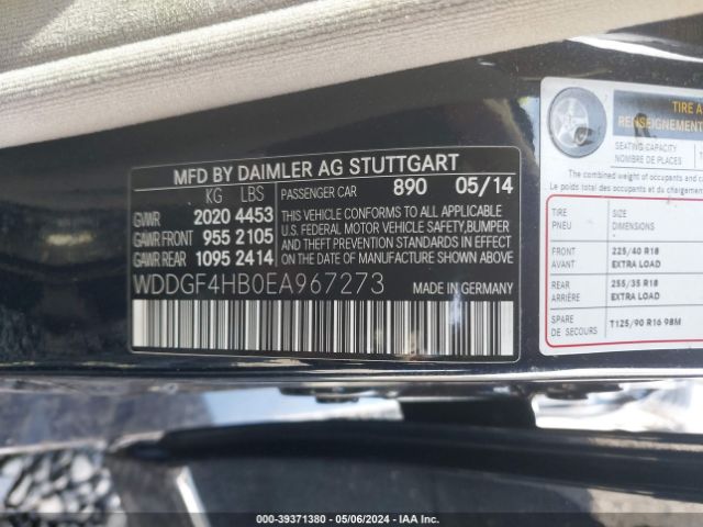 Photo 8 VIN: WDDGF4HB0EA967273 - MERCEDES-BENZ C 250 