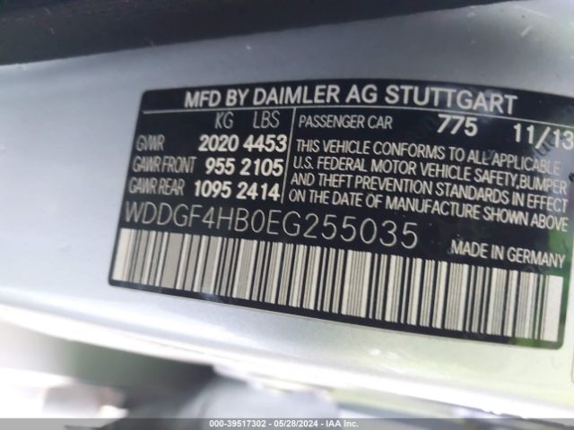 Photo 8 VIN: WDDGF4HB0EG255035 - MERCEDES-BENZ C 250 