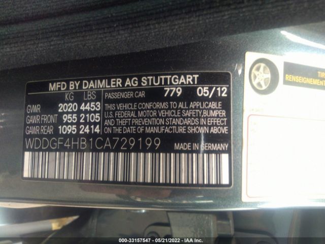 Photo 8 VIN: WDDGF4HB1CA729199 - MERCEDES-BENZ C-CLASS 