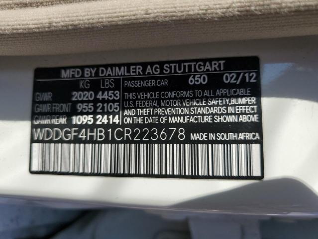 Photo 11 VIN: WDDGF4HB1CR223678 - MERCEDES-BENZ C 250 