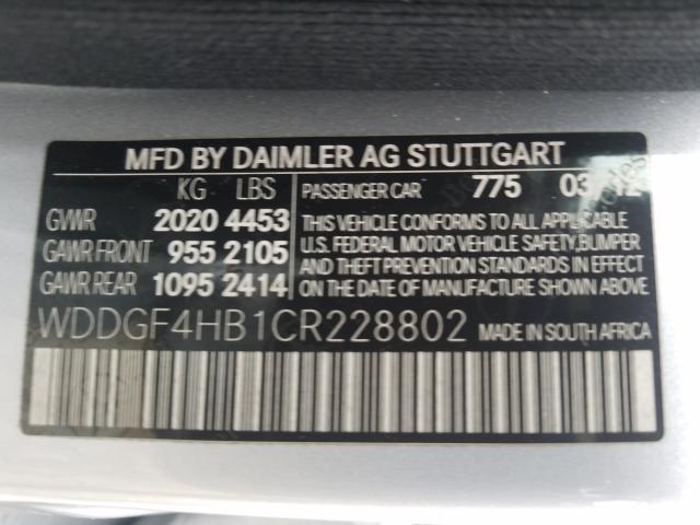 Photo 9 VIN: WDDGF4HB1CR228802 - MERCEDES-BENZ C 250 