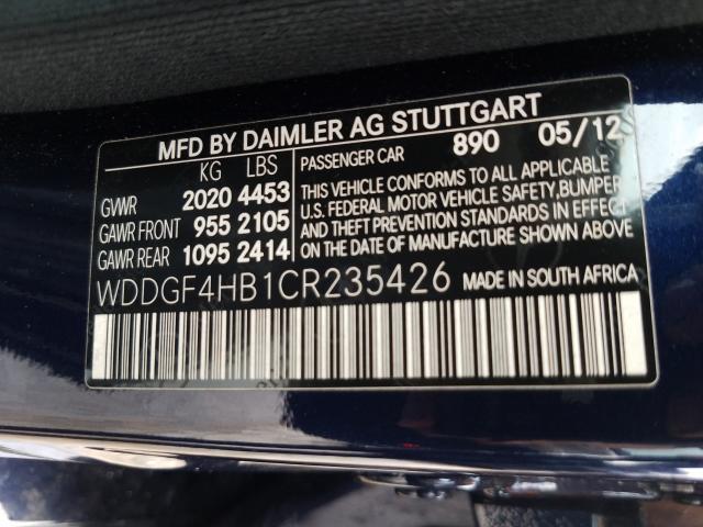 Photo 9 VIN: WDDGF4HB1CR235426 - MERCEDES-BENZ C 250 