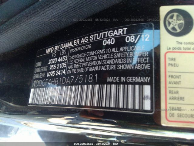 Photo 8 VIN: WDDGF4HB1DA775181 - MERCEDES-BENZ C-CLASS 