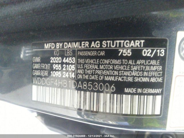 Photo 8 VIN: WDDGF4HB1DA853006 - MERCEDES-BENZ C-CLASS 