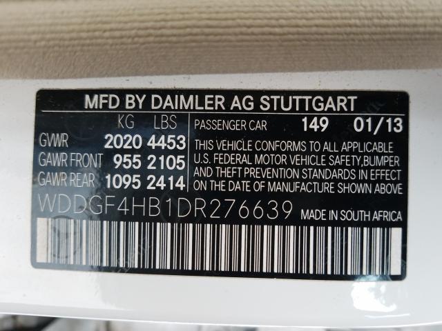 Photo 9 VIN: WDDGF4HB1DR276639 - MERCEDES-BENZ C 250 