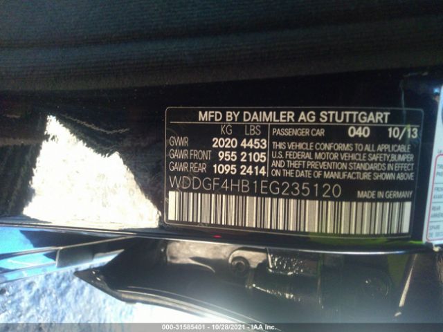 Photo 8 VIN: WDDGF4HB1EG235120 - MERCEDES-BENZ C-CLASS 