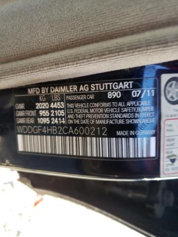 Photo 9 VIN: WDDGF4HB2CA600212 - MERCEDES-BENZ C 250 