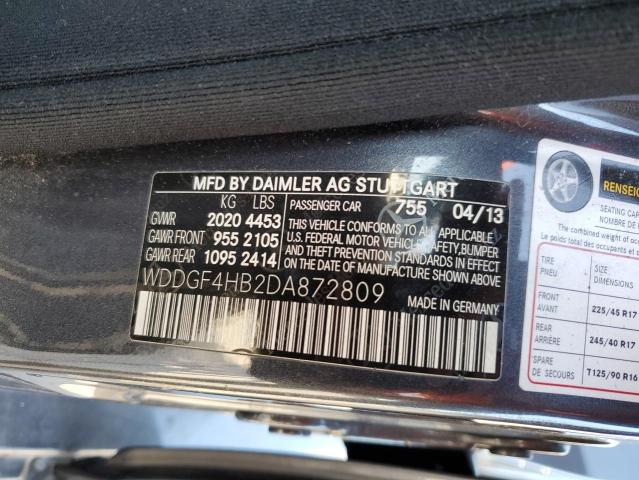 Photo 11 VIN: WDDGF4HB2DA872809 - MERCEDES-BENZ C 250 