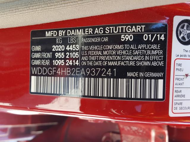 Photo 9 VIN: WDDGF4HB2EA937241 - MERCEDES-BENZ C 250 