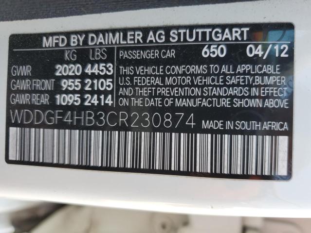 Photo 11 VIN: WDDGF4HB3CR230874 - MERCEDES-BENZ C 250 