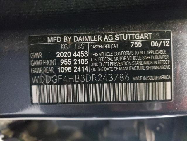 Photo 9 VIN: WDDGF4HB3DR243786 - MERCEDES-BENZ C 250 