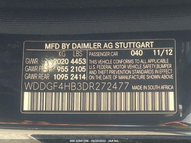 Photo 8 VIN: WDDGF4HB3DR272477 - MERCEDES-BENZ C-CLASS 