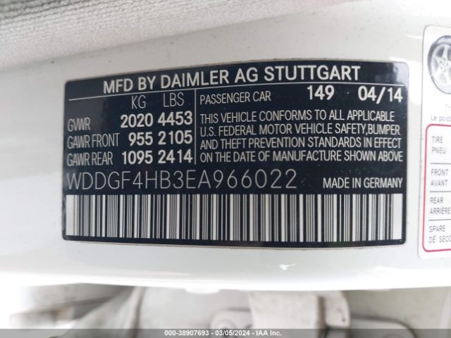 Photo 8 VIN: WDDGF4HB3EA966022 - MERCEDES-BENZ C 250 