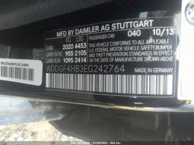 Photo 8 VIN: WDDGF4HB3EG242764 - MERCEDES-BENZ C-CLASS 