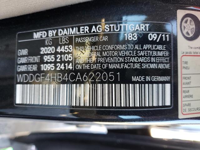 Photo 11 VIN: WDDGF4HB4CA622051 - MERCEDES-BENZ C 250 