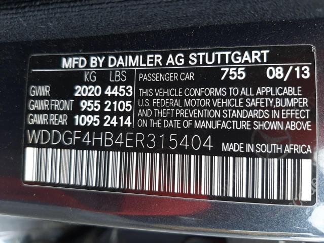 Photo 9 VIN: WDDGF4HB4ER315404 - MERCEDES-BENZ C 250 