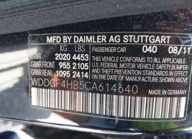 Photo 8 VIN: WDDGF4HB5CA614640 - MERCEDES-BENZ C 250 