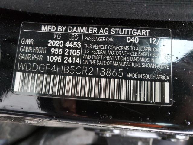 Photo 11 VIN: WDDGF4HB5CR213865 - MERCEDES-BENZ C-CLASS 