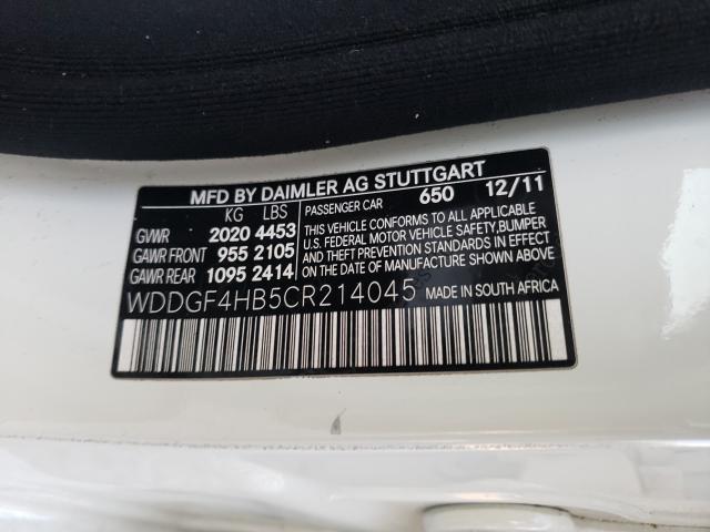 Photo 9 VIN: WDDGF4HB5CR214045 - MERCEDES-BENZ C 250 