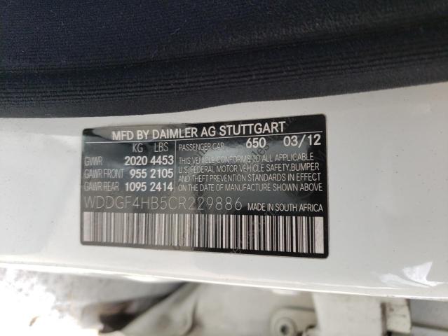 Photo 11 VIN: WDDGF4HB5CR229886 - MERCEDES-BENZ C-CLASS 