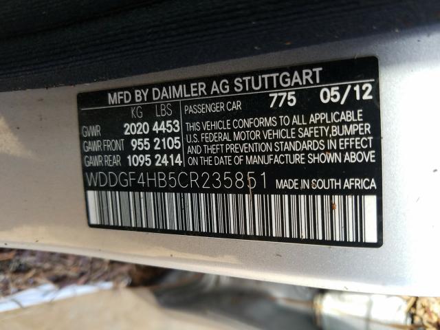 Photo 9 VIN: WDDGF4HB5CR235851 - MERCEDES-BENZ C 250 