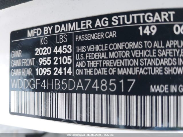 Photo 8 VIN: WDDGF4HB5DA748517 - MERCEDES-BENZ C 250 