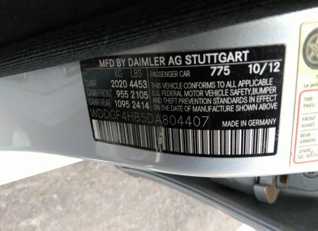 Photo 8 VIN: WDDGF4HB5DA804407 - MERCEDES-BENZ C-CLASS 