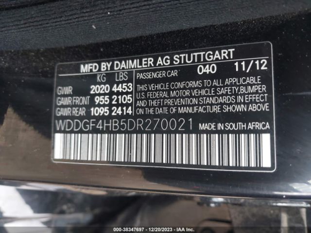 Photo 8 VIN: WDDGF4HB5DR270021 - MERCEDES-BENZ C 250 