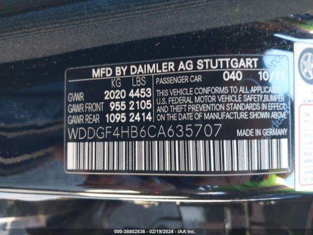 Photo 8 VIN: WDDGF4HB6CA635707 - MERCEDES-BENZ C 250 