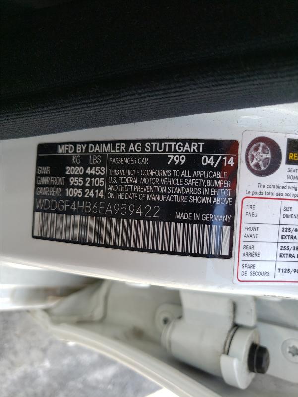 Photo 9 VIN: WDDGF4HB6EA959422 - MERCEDES-BENZ C 250 