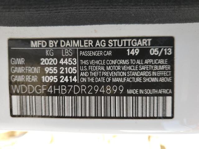 Photo 11 VIN: WDDGF4HB7DR294899 - MERCEDES-BENZ C-CLASS 