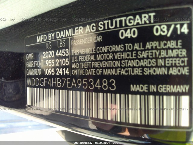 Photo 8 VIN: WDDGF4HB7EA953483 - MERCEDES-BENZ C-CLASS 