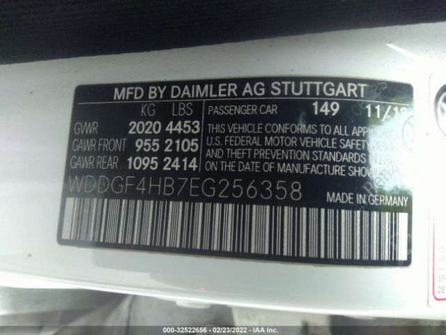 Photo 8 VIN: WDDGF4HB7EG256358 - MERCEDES-BENZ C-CLASS 