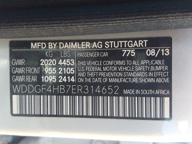 Photo 9 VIN: WDDGF4HB7ER314652 - MERCEDES-BENZ C 250 