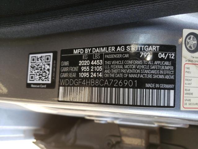 Photo 9 VIN: WDDGF4HB8CA726901 - MERCEDES-BENZ C 250 