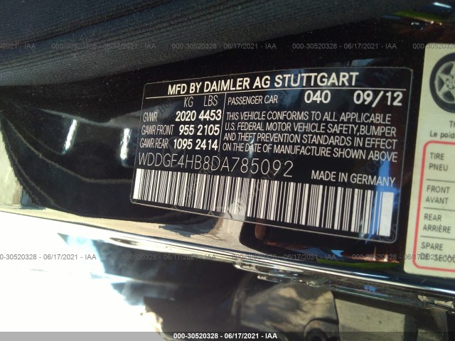 Photo 8 VIN: WDDGF4HB8DA785092 - MERCEDES-BENZ C-CLASS 